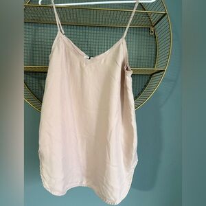 Unsubscribed Light Blush Pink Satin Cami Tank